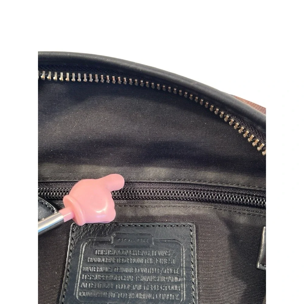 Coach Signature Legacy Leather Canvas‎ 21149 Classic Preppy Black Bag Purse